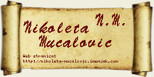 Nikoleta Mučalović vizit kartica